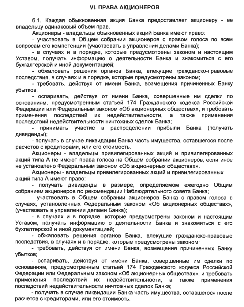 Права акционеров ВТБ|797x1000